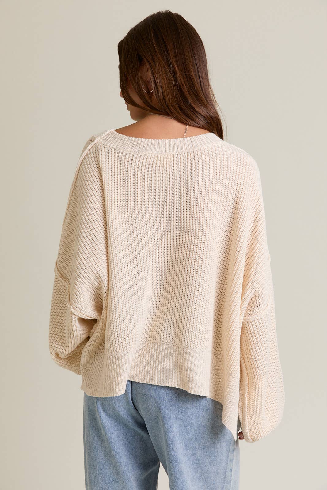 PULLOVER SWEATER WITH MOCK NECKLINE