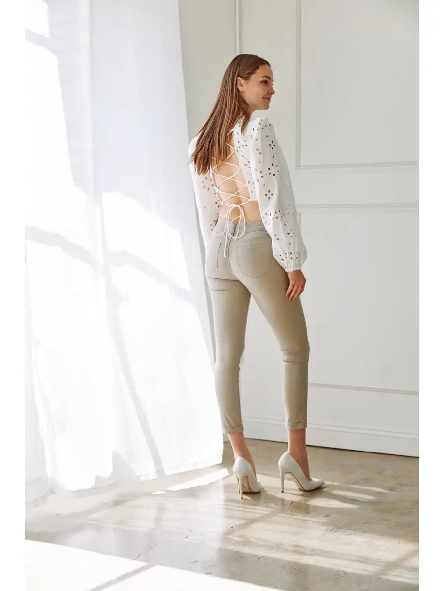 Classic Stretch Cotton Twill Push Up Skinny Jeans