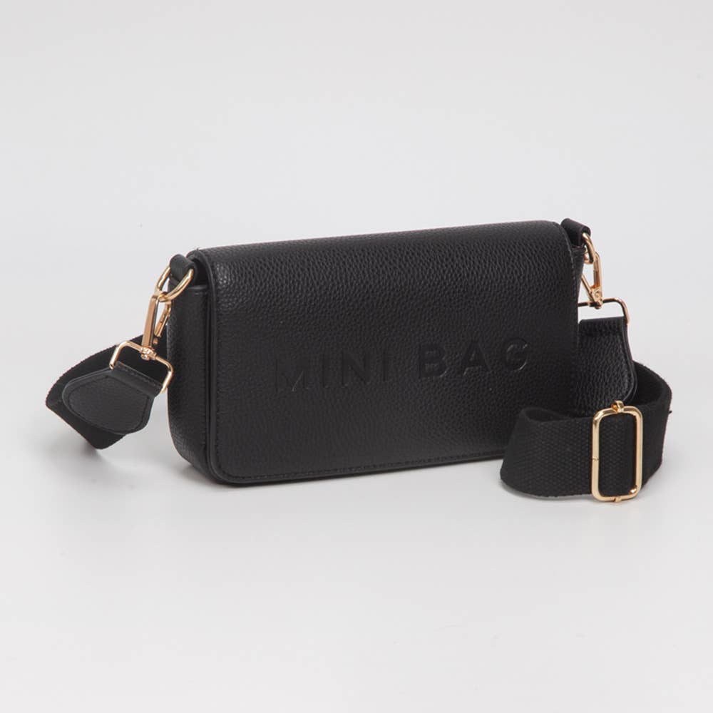 Faux Leather MINI BAG Message Structured Crossbody Bag