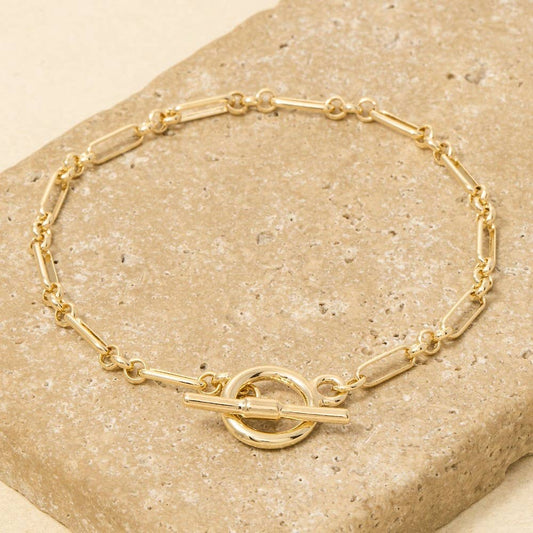 Oval Toggle Chain Bracelet