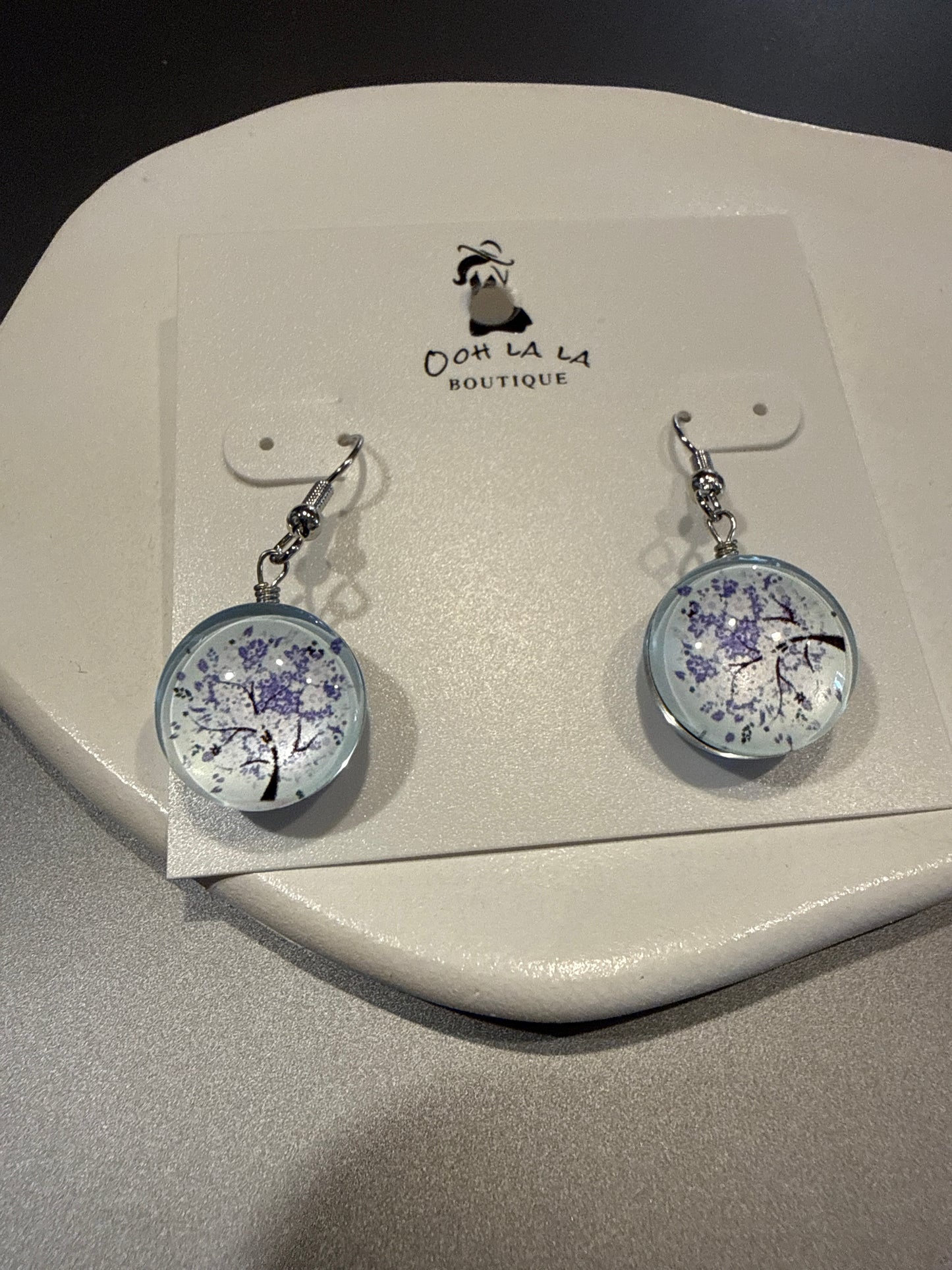 Floral Tree Drop Earrings