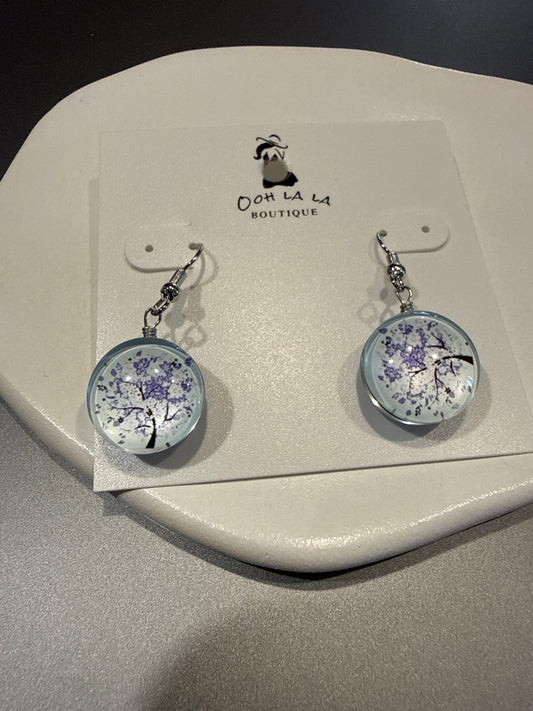 Floral Tree Drop Earrings