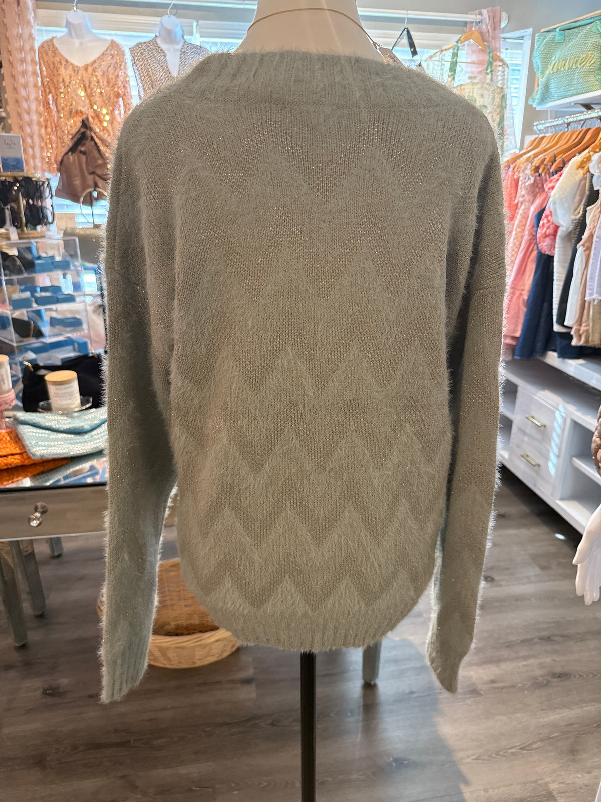 Hem & Thread Soft Fuzzy Knit Sweater