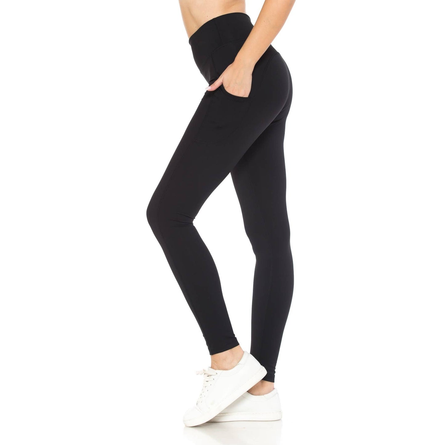 Premium Nylon Activewear Solid Leggings