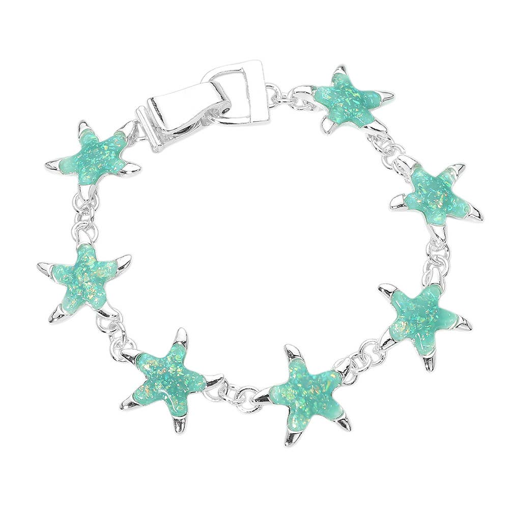Starfish Charm Link Magnetic Bracelet