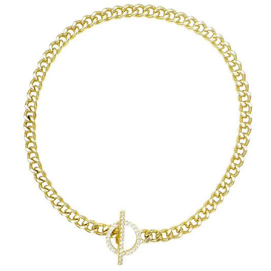 Crystal Signature Toggle Statement Necklace