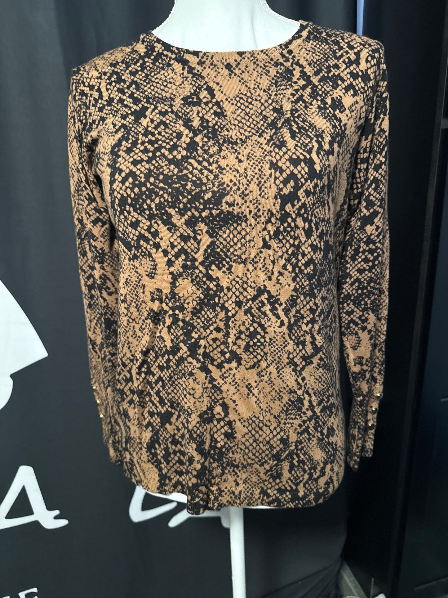 Snakeskin Print Long Sleeve