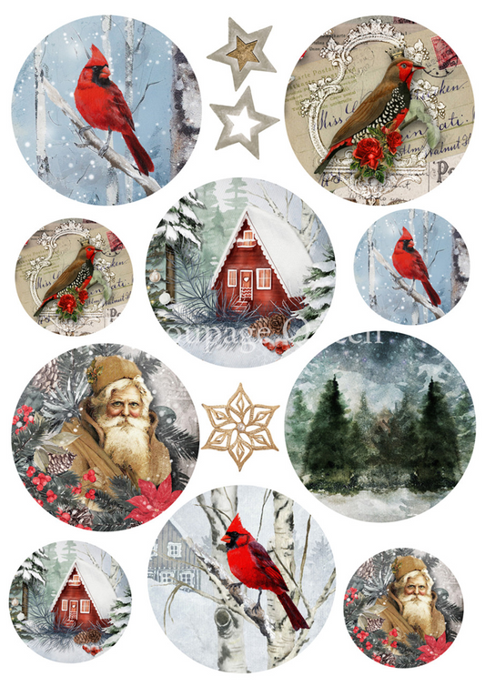 Decoupage Queen Cozy Winter Ornaments