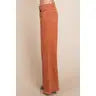 High Rise Raw Hem Wide Leg Washed Color Pants