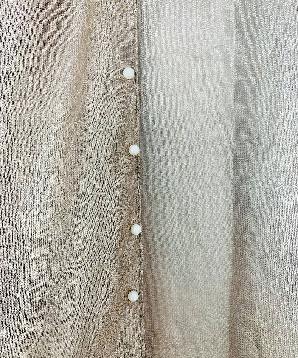 Airy Pearl-Trim Silk-Blend Layering Kimono Cover-Up