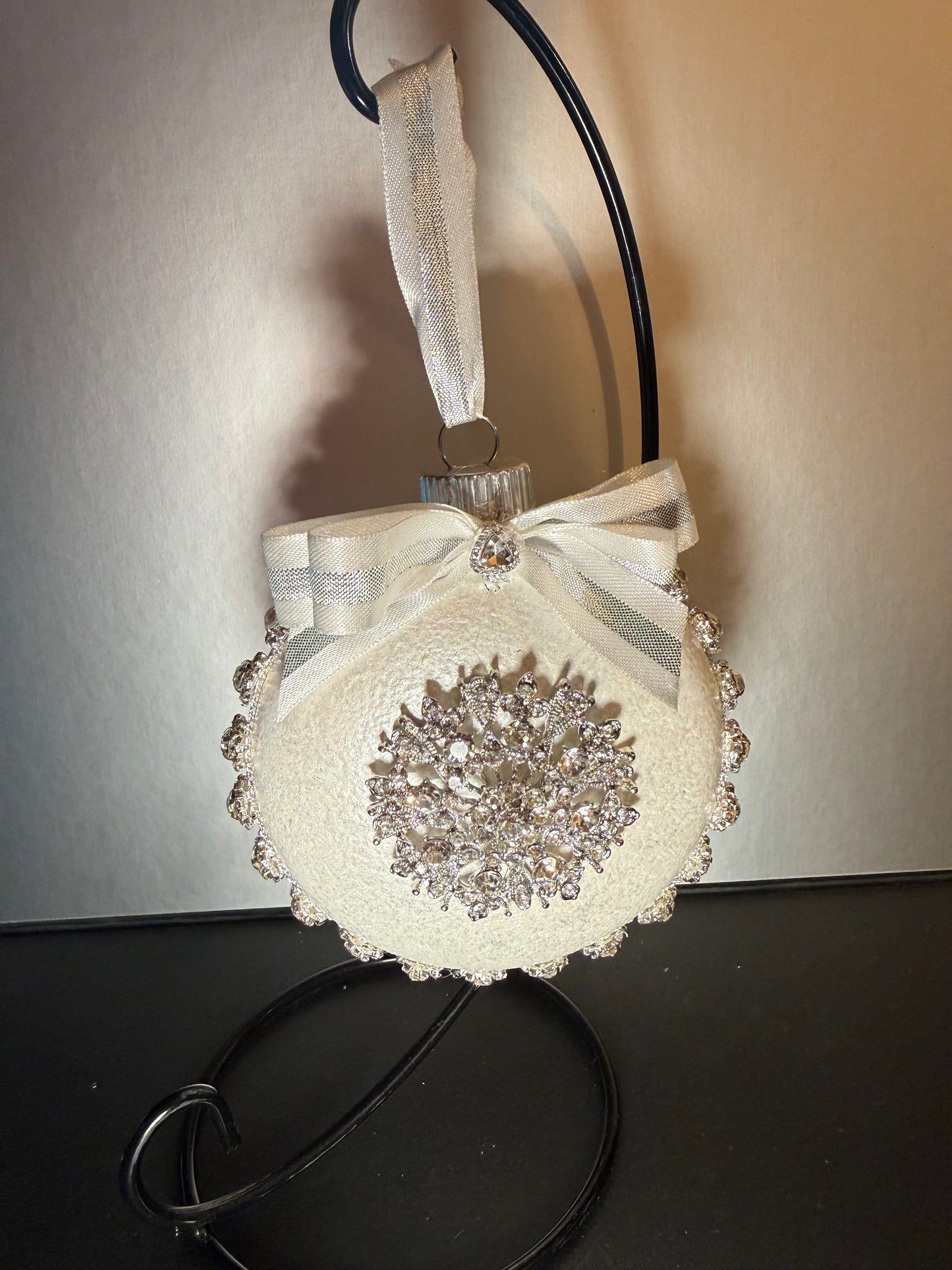 Handcrafted Luxe Jeweled Christmas Ornament - One of a Kind