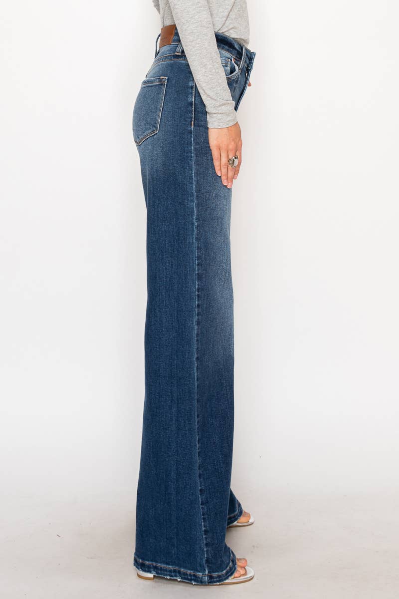 ECO FABRIC HIGH RISE RELAXED FLARE JEANS