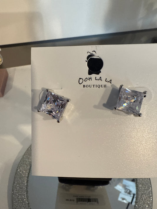 Sq CZ Silver Diam