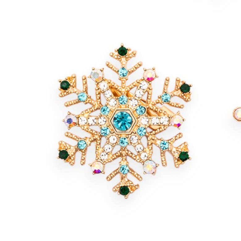 Crystal Snowflake Brooch