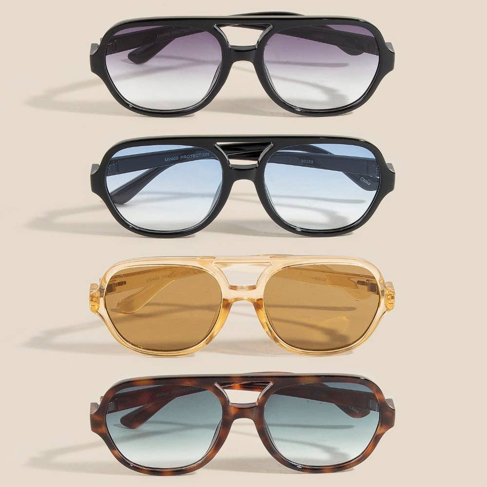 Thin Acetate Bridge Sunglasses