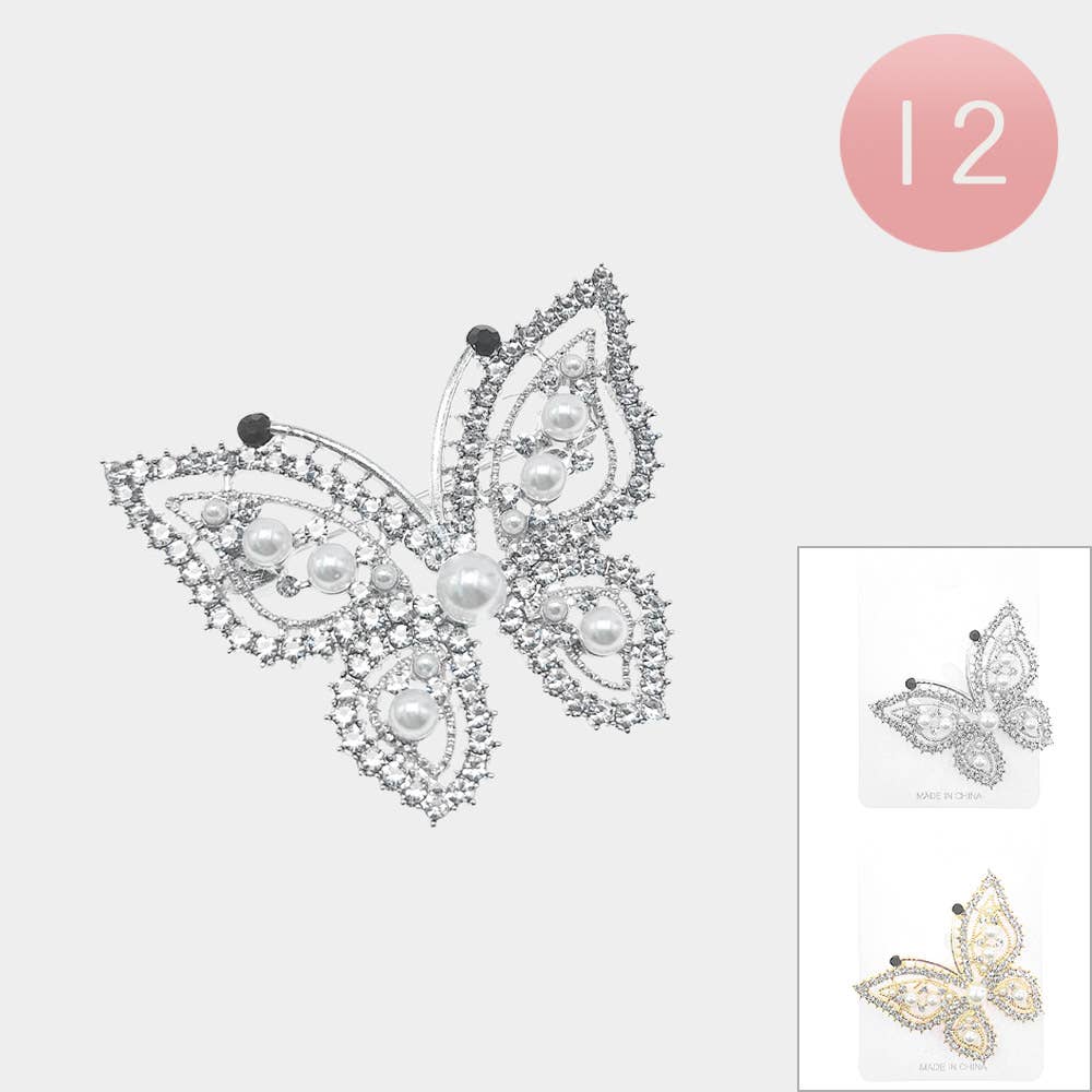 Rhinestone Butterfly Bling 5 Pack