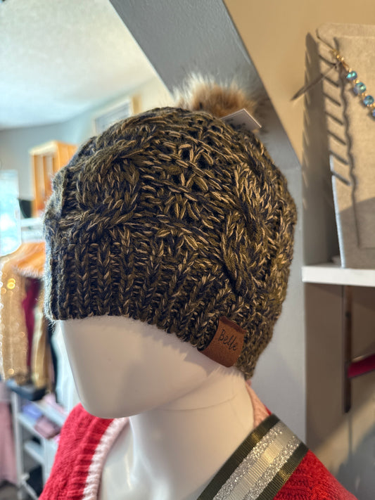 Knit Beanie W/Pom