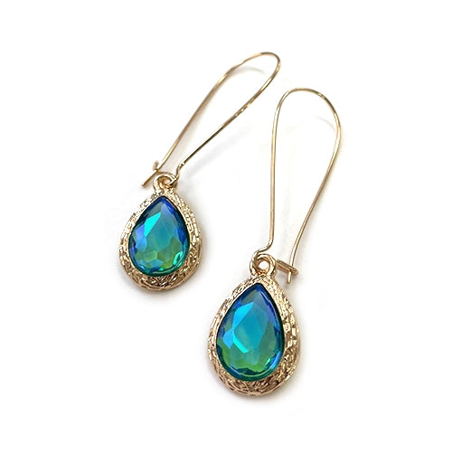 Teardrop Crystal Bead Earrings