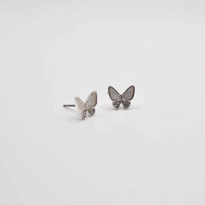 Butterfly Frame Mother of Pearl Stud Post Earring