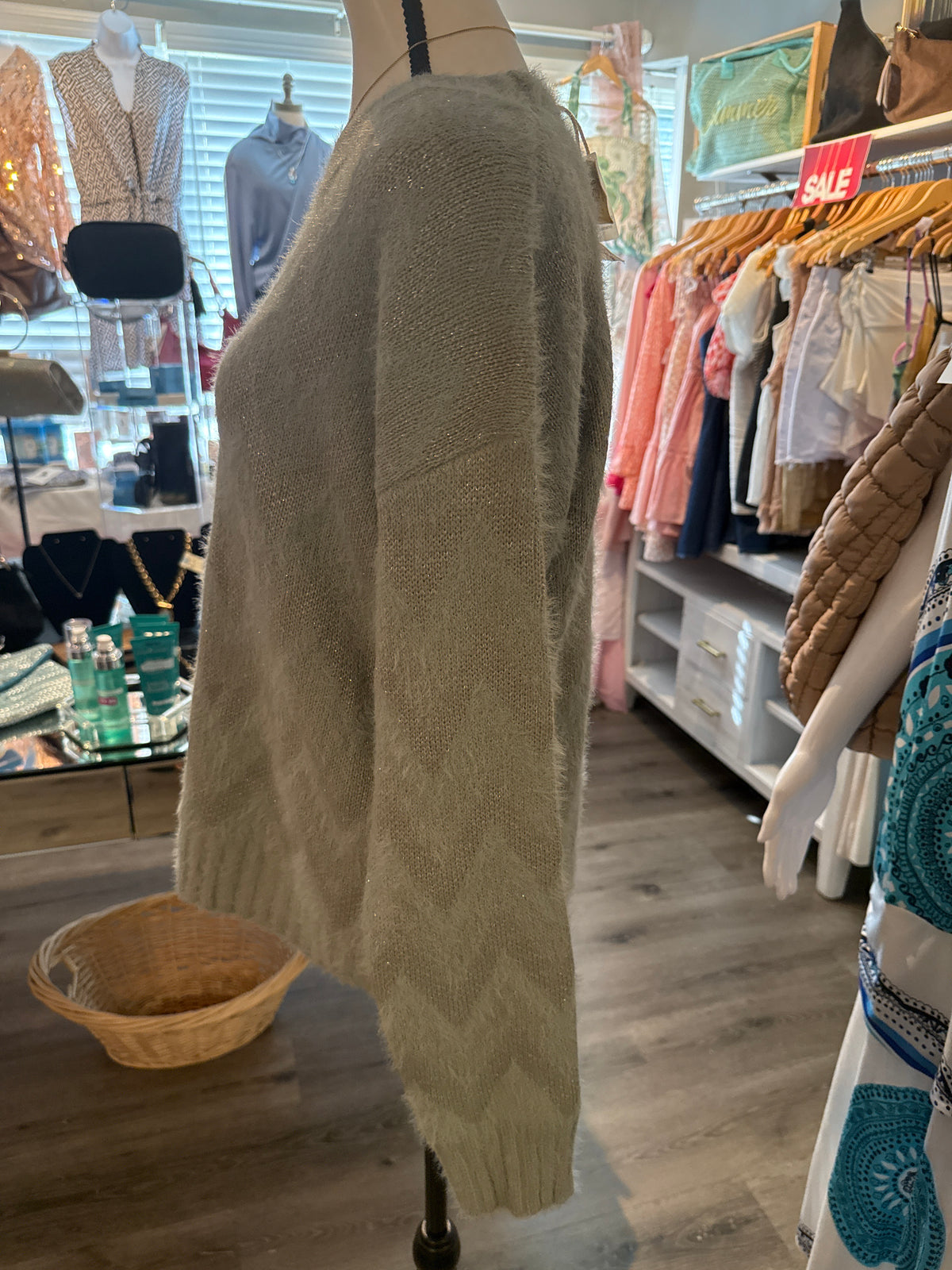 Hem & Thread Soft Fuzzy Knit Sweater