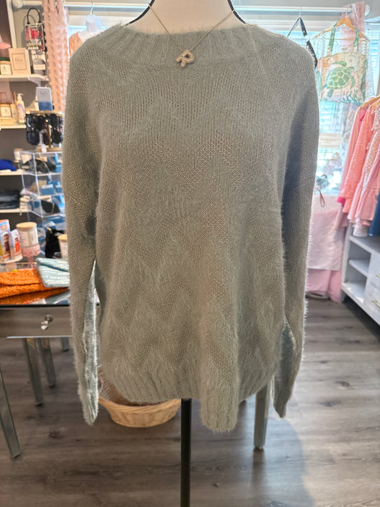 Hem & Thread Soft Fuzzy Knit Sweater