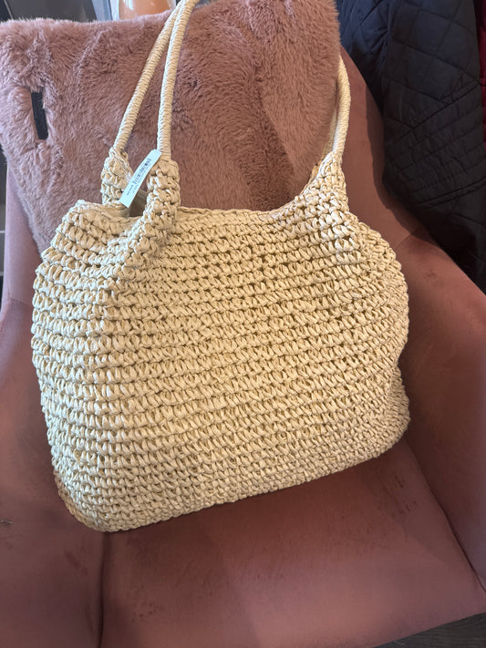 Straw Braid Hobo Tote IV