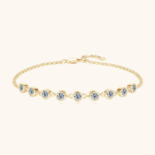 Moissanite Stacking Wedding Bracelet in 925 Sterling Silver