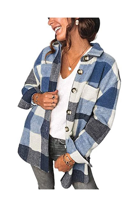 Plaid Flannel Shacket Jacket