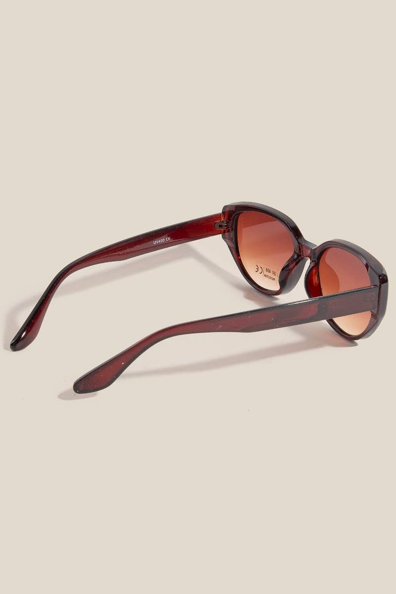 Thin Frame Oval Lens Sunglasses Set