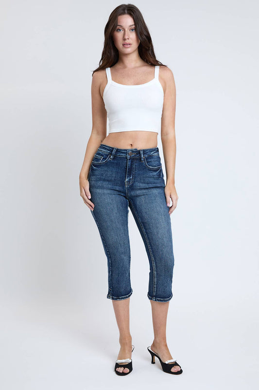 High Rise Capri with Side Slit