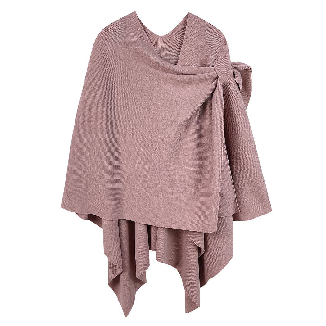 Solid Ruana with Shoulder Strap