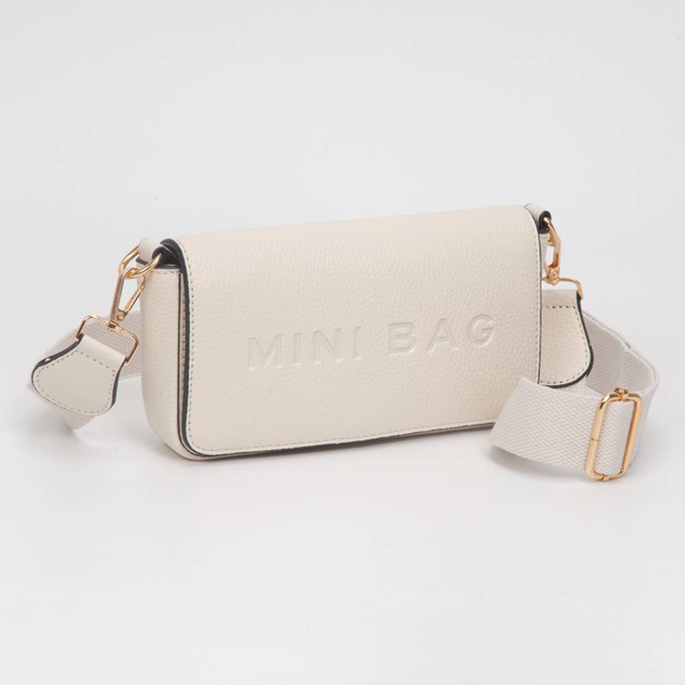 Faux Leather MINI BAG Message Structured Crossbody Bag