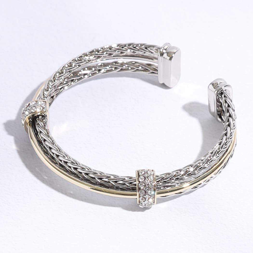 Layered Wheat Chain Bracelet Cuff Bangle