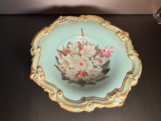Hand Painted Vintage Style Decorative Dish