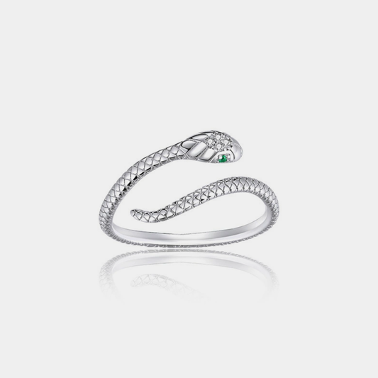Minimalist Snake Stacking Bypass Wrap Ring in Solid Copper