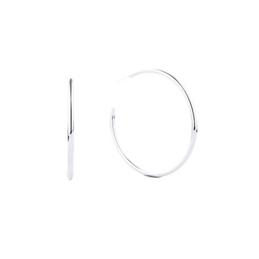 14K Gold Dipped Post Hoop Earrings