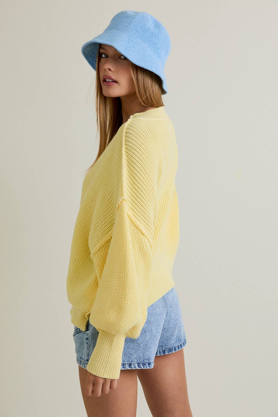 PULLOVER SWEATER WITH MOCK NECKLINE