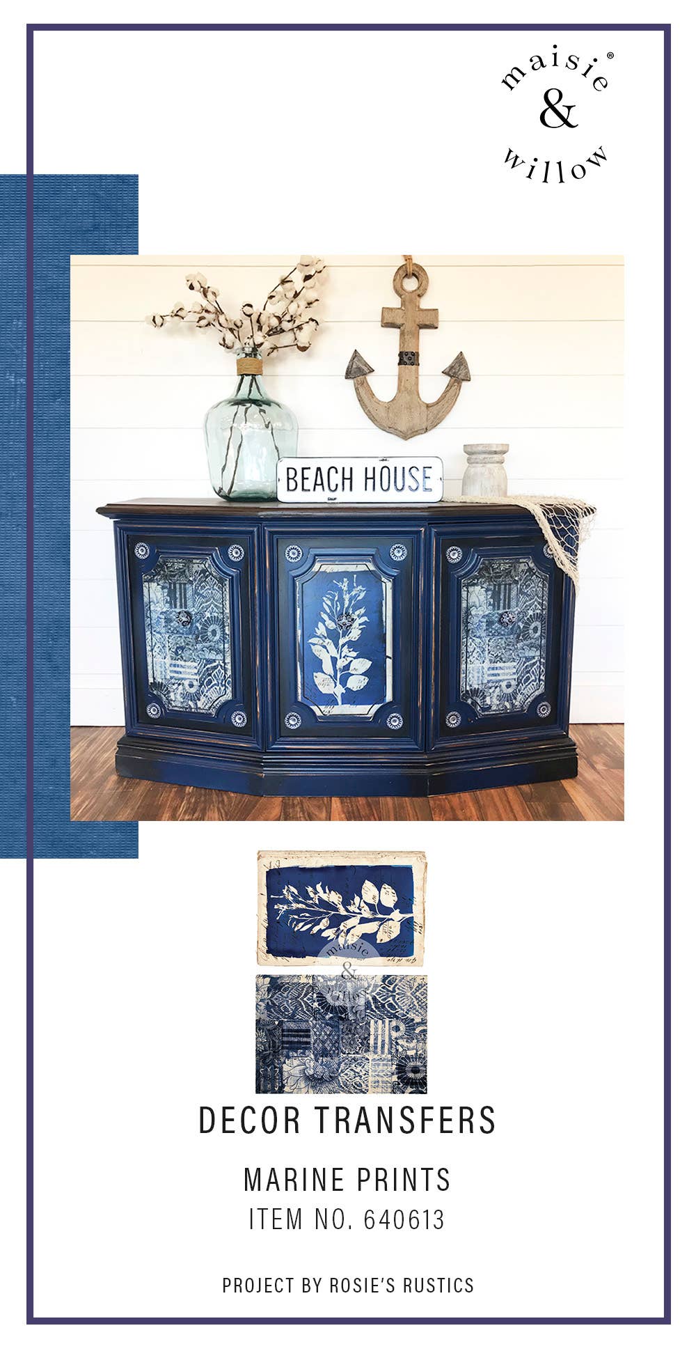 Redesign With Prima M&Wtransfers Marine Prints 17"x24"