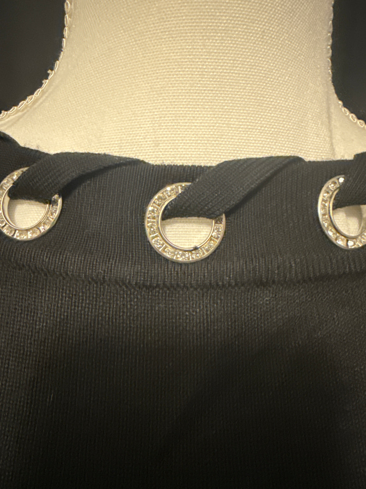 CHIC BLACK RHINESTONE SWEATER