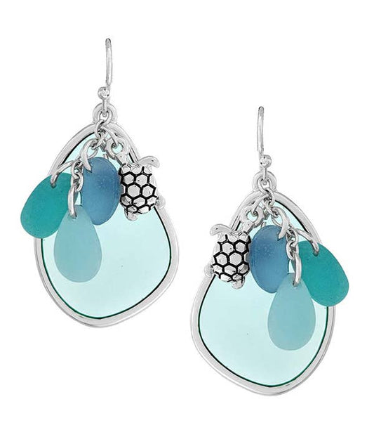SEALIFE  SEAGLASS CHARM EARRING