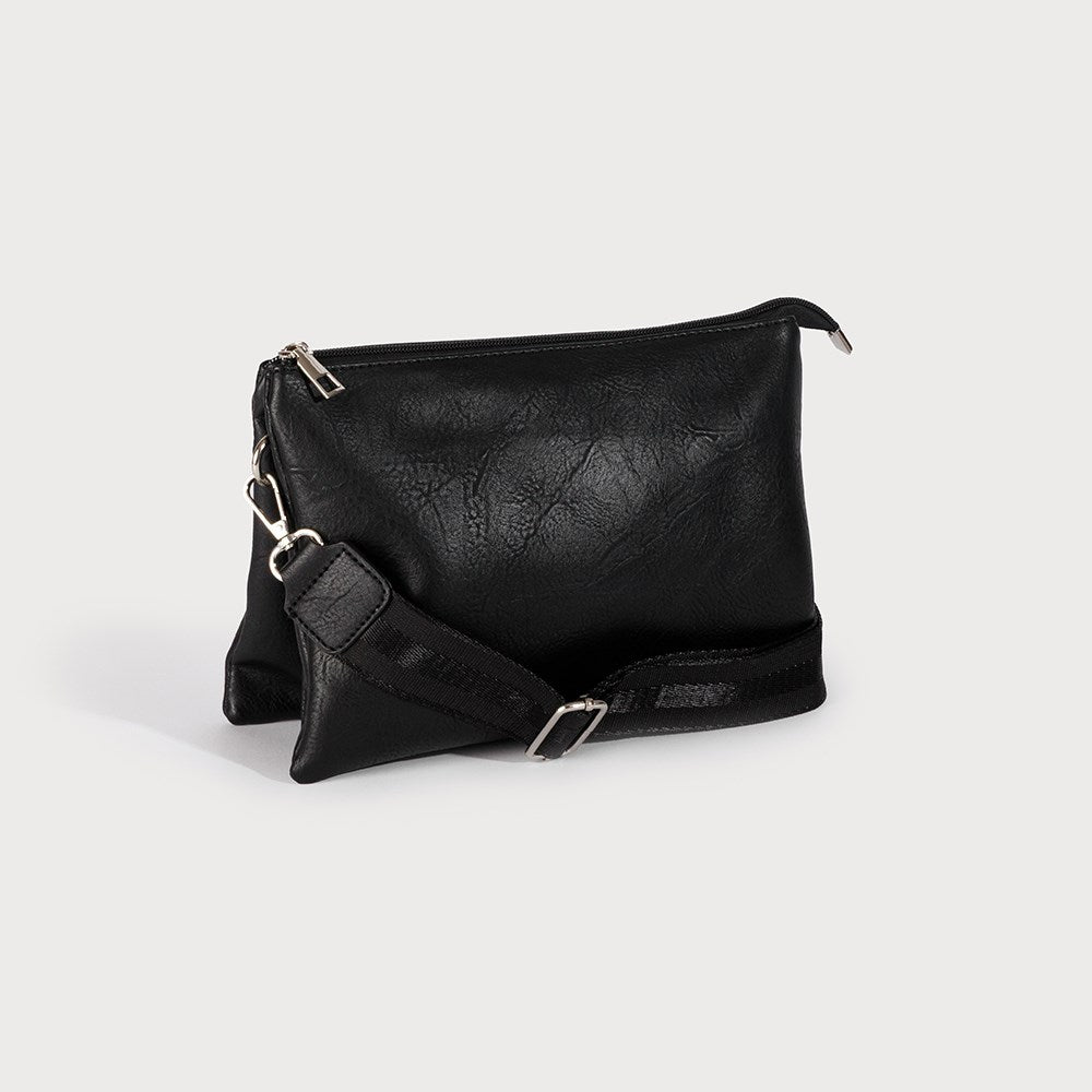 Caracol Large Crossbody Bag Black