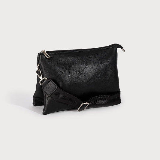 Caracol Large Crossbody Bag Black