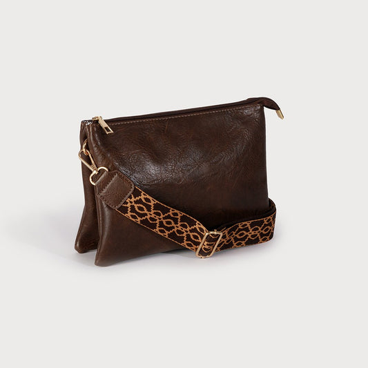 Caracol Large Crossbody Bag Chocolate