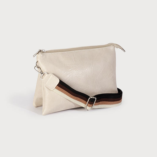 Caracol Large Crossbody Bag - Cream
