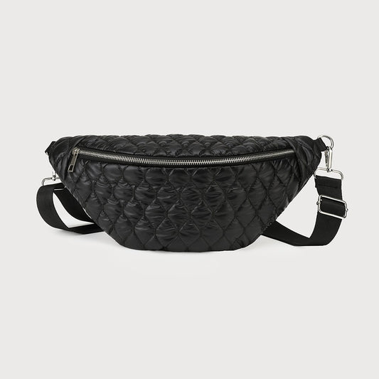 QUILTED BELT BAG WITH ADJUSTABLE STRAP