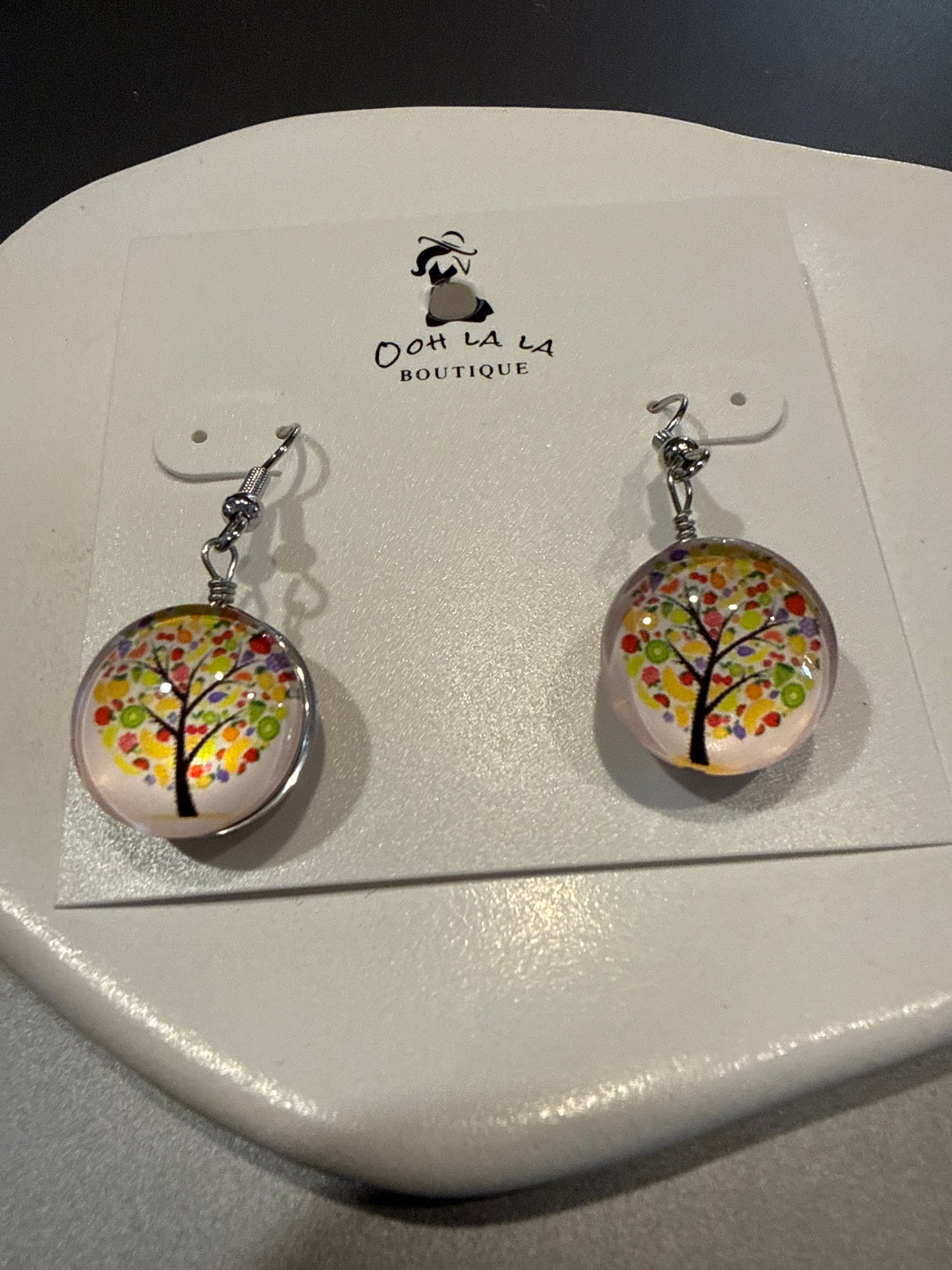 Floral Tree Drop Earrings