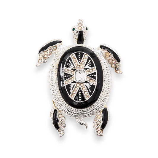 Crystal Sea Turtle Brooch