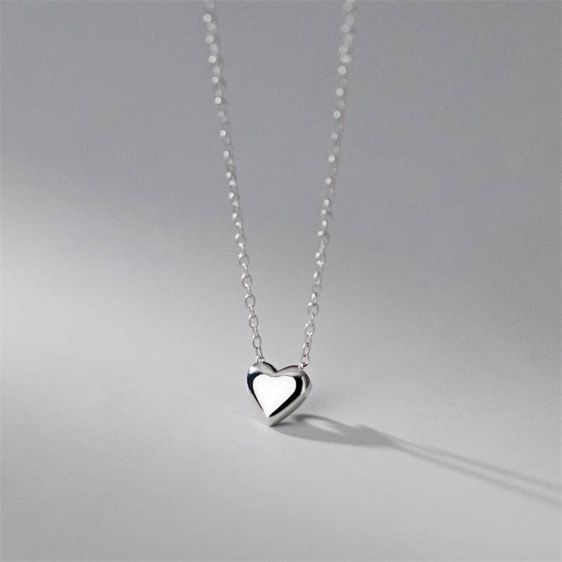 Dainty Heart Pendant Necklace in 925 Sterling Silver