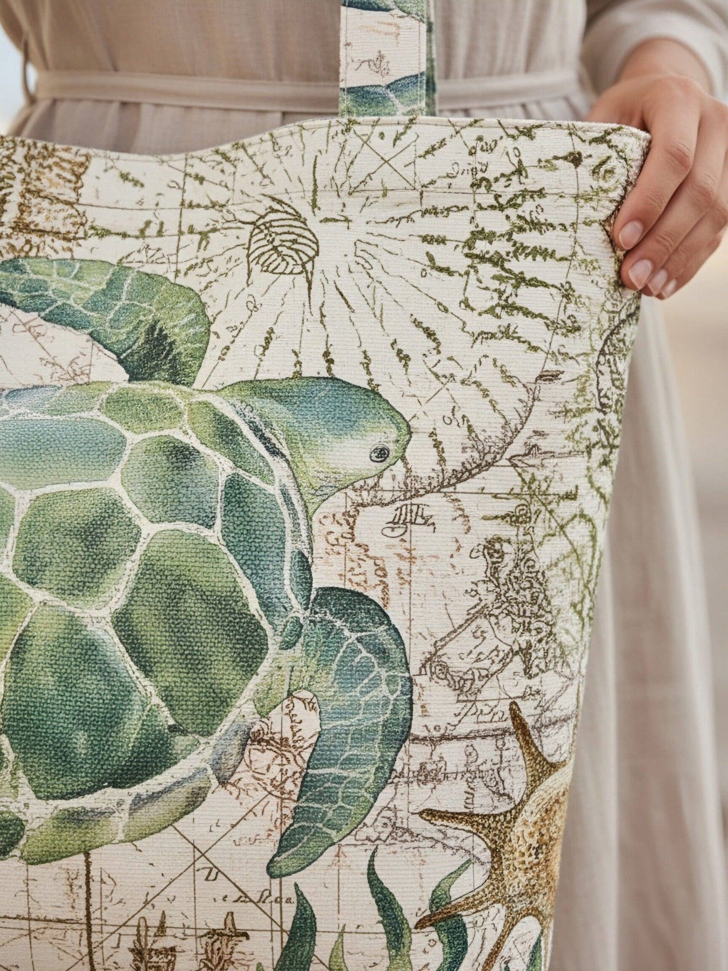 Green Sea Turtle Luxe Shoulder Bag