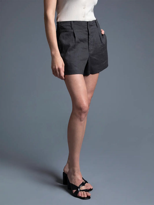 Tailored Shorts Black- Rosalia Shorts